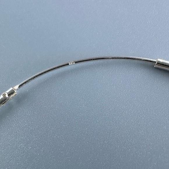 Sterling Silver Endless Thin Hoop Earrings 45mm - Picture 5 of 7